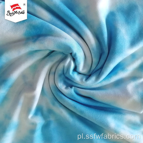 Miękka, wygodna dzianina z dzianiny Rayon Tie Dye Fabric